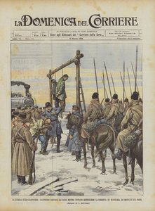 Der Russisch-Japanische Krieg, Japaner werden von Russen überrascht, während sie versuchen, die Eisenbahn zu zerstören