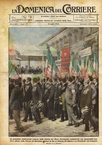 Die großartige römische Feier des Sieges am Piave von Achille Beltrame