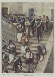 Das Elend des sardischen Untergrunds, die letzte Bande wird im Desulese gefangen und verlässt das Assisengericht von Cagliari