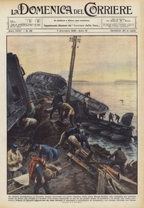 Die jüngsten Überschwemmungen in Frankreich verursachten eine schwere Katastrophe auf der Linie Paris-Nantes von Achille Beltrame