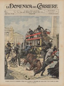 Die originelle Idee eines Amerikaners in Paris, um einen fliehenden Milchmann zu verhaften von Achille Beltrame