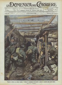 Während sich ein feindlicher Angriff abzeichnet, eilen die Verstärkungen aus den Unterständen und nehmen ihre Positionen in den Gräben ein
