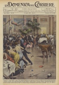 Um einer abessinischen Feier in einem Restaurant in Cannes lokales Flair zu verleihen... von Achille Beltrame