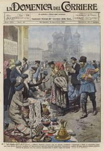 Die Reichen sind gezwungen, ihre Besitztümer im nachrevolutionären Russland zu verkaufen von Achille Beltrame