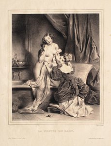 Verlassen des Bades (La sortie du bain) von Achille Devéria