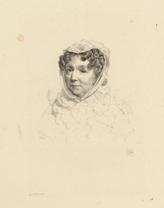 Porträt von Madame Desforges, Cousine von Devéria. (IFF 40) von Achille Devéria
