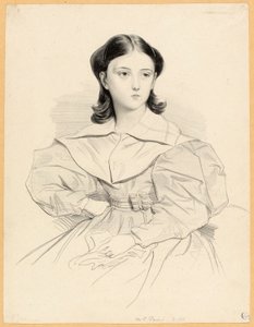 Porträt von Mademoiselle Pacini von Achille Devéria
