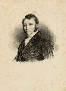 Porträt eines Unbekannten mit Koteletten von Achille Devéria