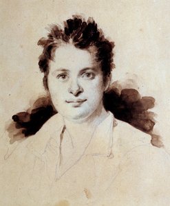 Porträt des französischen Schriftstellers Honore de Balzac (1799-1850) jung von Achille Devéria