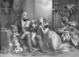 Sir Walter Scott (1771-1832) und sein Enkel, John Hugh Lockhart (gest. 1831)