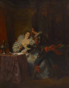 Le Duc et la Duchesse de Guisse. Nach Henry III und seinen Höfen von Alexandre Dumas, 1829 von Achille Devéria