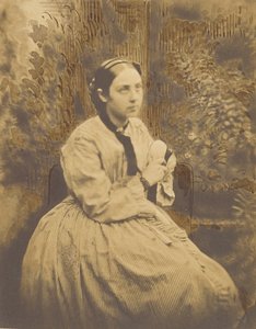 Outdoor-Porträt einer jungen Dame, wahrscheinlich Cécile Devéria von Achille Devéria
