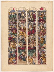 Studie für vier Glasfenster "Genealogie Abrahams"