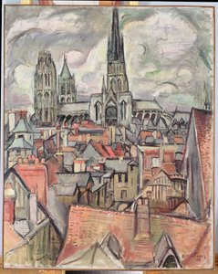 Dächer und die Kathedrale in Rouen von Achille Emile Othon Friesz
