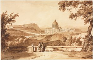 Blick auf St. Peter, Rom, ca. 1817-1820 von Achille Etna Michallon