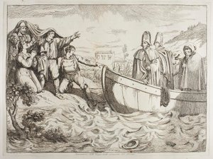 Landung am Tiber von Achille Pinelli