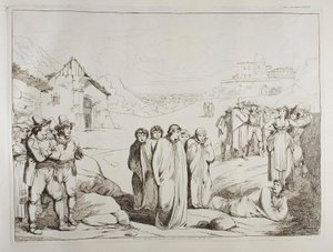 Sackhüpfen am Stadtrand von Rom von Achille Pinelli
