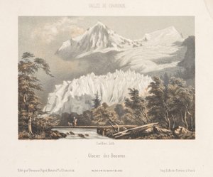 Blick auf den Mont Blanc vom Col des Montets von Ad. Cuvillier