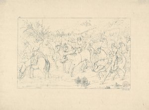 General Stuarts Rückkehr aus Pennsylvania aus Confederate War Etchings, 1861-63 von Adalbert John Volck