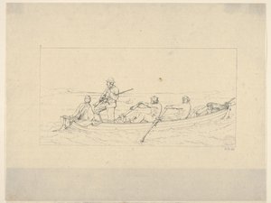 Marylander überqueren den Potomac, um sich der Südarmee anzuschließen, aus Confederate War Etchings, 1861-63 von Adalbert John Volck