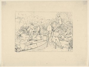 Schmuggel von Medikamenten in den Süden aus Confederate War Etchings, 1861-63 von Adalbert John Volck