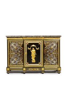Louis XVI Seitenkommode, in Auftrag gegeben von dem Marchand-Mercier Claude-Francois Julliot, mit Louis XIV Marketerie-Paneelen, ca. 1775-1800 von Adam (attr. to) Weisweiler