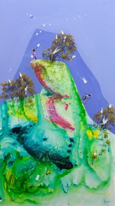 Verspielter Bergflug