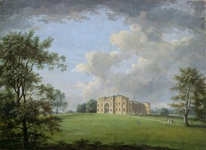 Highcliffe, in der Nähe von Christchurch, vom Park aus, mit einer Gruppe von Figuren von Adam Callander