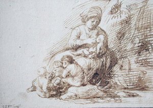 Frau beim Stillen