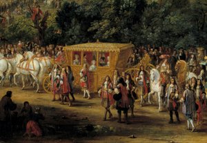Shorts und Prozession. (Detail) von Adam Frans van der Meulen