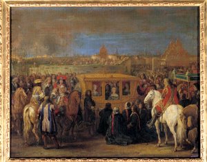 Feierlicher Einzug von König Ludwig XIV. und Königin Marie-Therese von Österreich in Douai am 23.08.1667