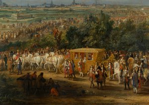 Der Einzug von Ludwig XIV. von Adam Frans van der Meulen