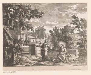 Christus und die Samariterin von Adam Perelle