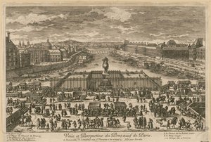 Ansicht der Pont Neuf in Paris, zweite Hälfte des 17. Jahrhunderts