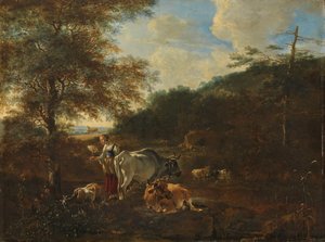 Landschaft mit Vieh