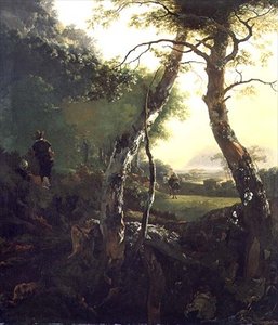 Eine italienische bewaldete Landschaft mit Figuren und Vieh von Adam Pynacker