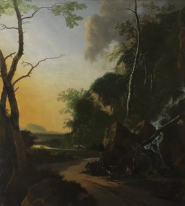 Italienische Landschaft mit Krabbenfischern von Adam Pynacker