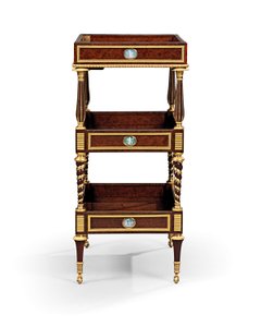 Später Louis XVI Ormolu und Kameo-montierter Tisch aus Eibenholz und Mahagoni von Adam Weisweiler