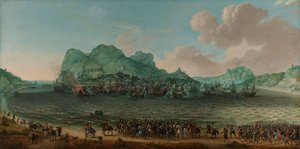 Sieg über die Spanier in der Nähe von Gibraltar durch eine Flotte unter dem Kommando von Admiral Jacob van Heemskerck, 25. April 1607 von Adam Willaerts