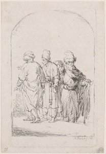 Gruppe von vier stehenden Männern in orientalischer Tracht, 1795 von Adam von Bartsch