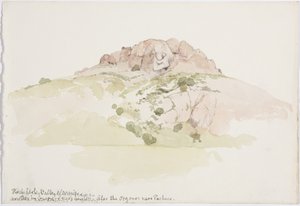 Ein Felsidol, Cerro de los Riscos, jenseits von Guadalupe, Tal von Mexiko, Mexiko