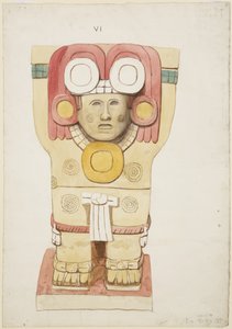 Karyatide aus der äußeren Kammer, Tempel A, Ballspielplatz, Chichen Itza, Mexiko