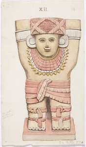 Karyatide aus der äußeren Kammer, Tempel A, Ballspielplatz, Chichen Itza, Mexiko