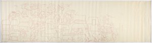 Kopie einer Nachzeichnung eines Wandgemäldes vom südlichen Panel der Westwand, innerer Tempel, Oberer Tempel der Jaguare, Chichen Itza, Mexiko von Adela Breton