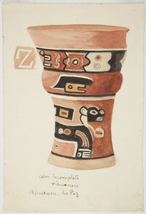 Malerei einer Vase aus Tiahuanaco (Tiwanaku), Bolivien