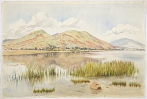 Turumataro und der Pátzcuaro-See, Michoacan, Mexiko von Adela Breton