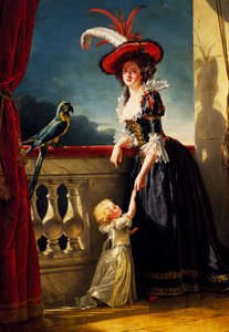 Porträt von Adelaide de Bourbon, von Adelaide Labille-Guiard von Adelaide Labille Guiard