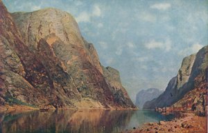 Sognefjord, Norwegen, spätes 19. Jahrhundert, 1914