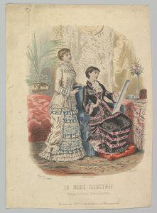 Toiletten von Mme. L. Massieu, aus La Mode Illustrée, 1881 von Adèle Anaïs Colin