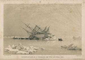 Situation der H.M.S. Terror am 14. Juli von Admiral William Henry Smyth
